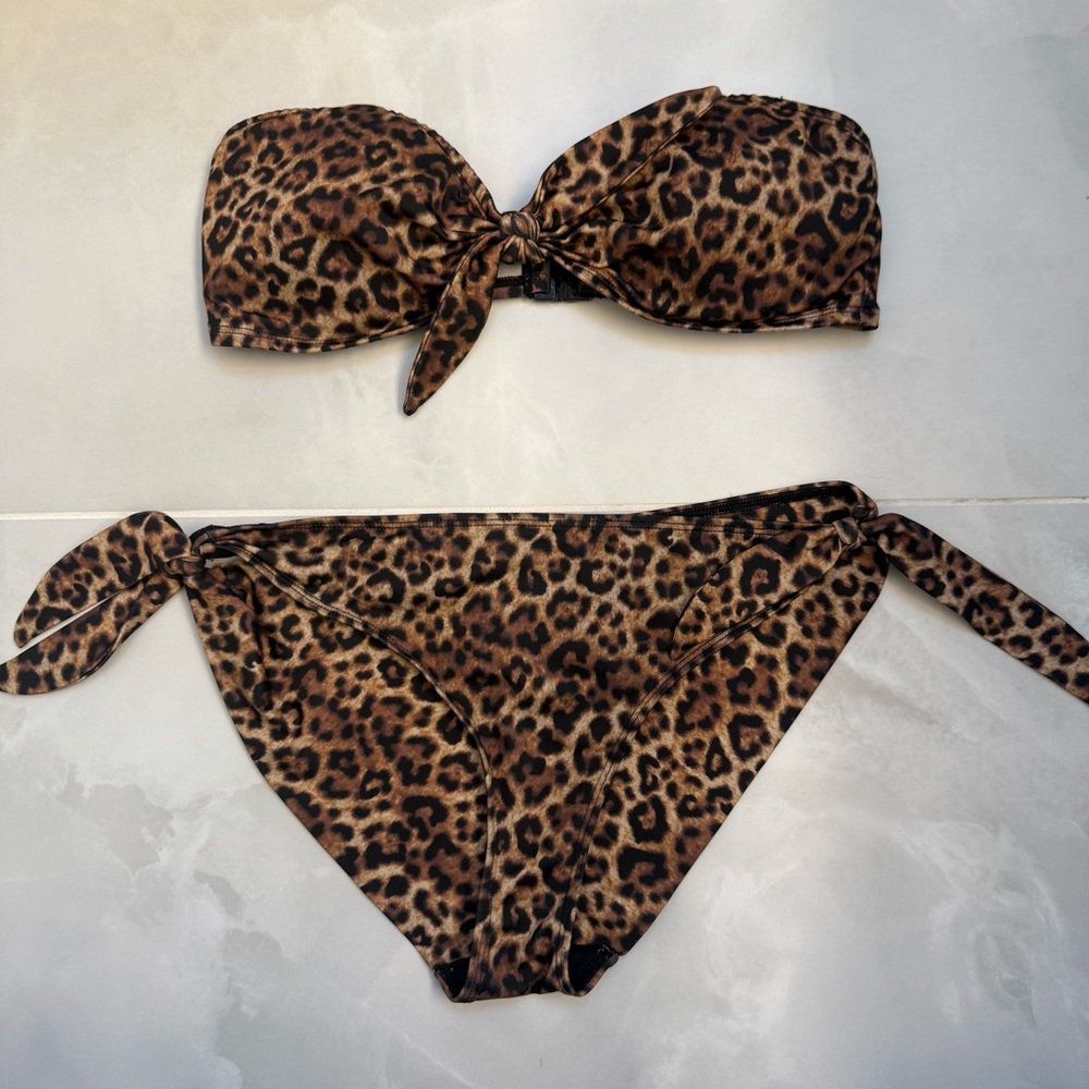 Monki Leopard Print Bikini Set